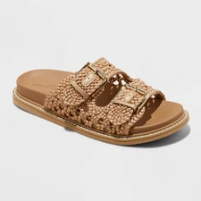 Women's Kylie Woven Two Band Footbed Sandals - Universal Thread