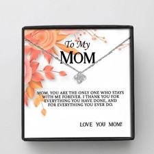 To My Mom Necklace Gift from Son Daughter Mothers Day Birthday Jewelry Keepsake