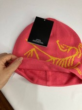 Arc  teryx Pink Coral Bird Head Toque Beanie  Unisex Wool Ski Hat NWT Winter 2025