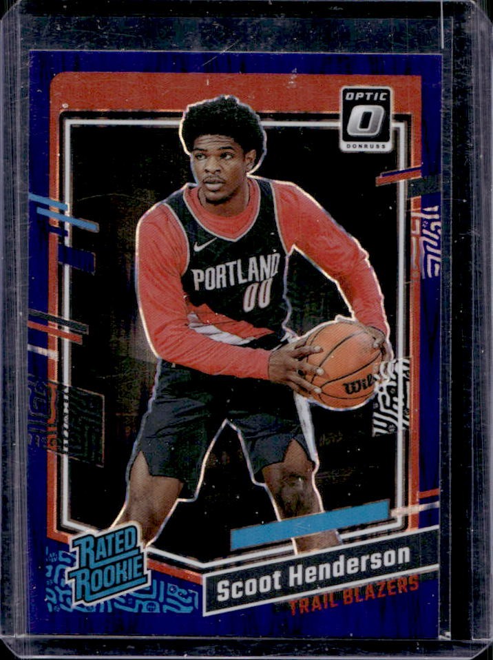 2023-24 Donruss Optic Scoot Henderson Purple Shock Prizm Rated Rookie #239