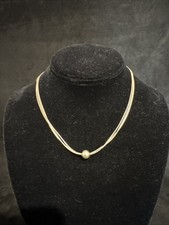 Silpada 925 Silver Thoreau 3 Chain Strand Bead Necklace 16" Dainty Minimal 14g