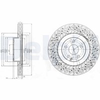 2X Bremsscheibe Delphi BG9057 FüR Mercedes W221 W211 Klasse C216 V221 SL R230