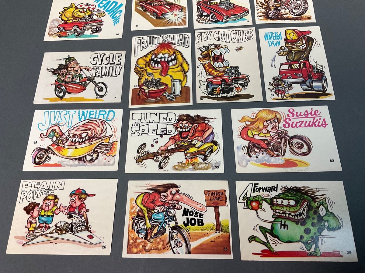Vintage 1969 Donruss Silly Cycles ODD RODS Sticker Trading cards