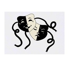 'Comedy and Tragedy Masks' Temporary Tattoos / Transfers TO00066971 