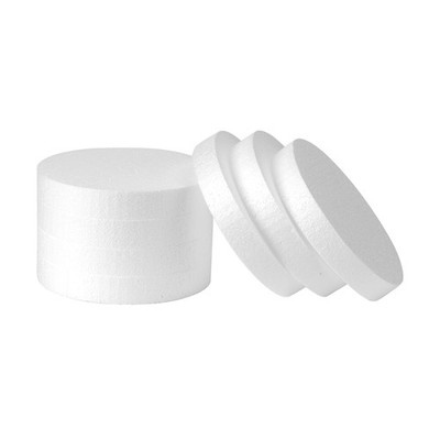 7 PCS 6 Inch Foam Circles 1 Inch Thick White Polystyrene Round Discs Crafts