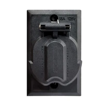 Briidea Grounded Outdoor Lamp Post Convenience Outlet 125V 15A Black Replacement