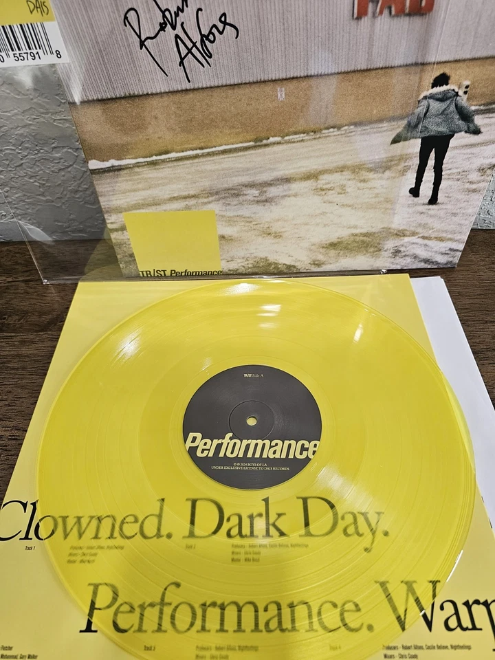 TR/ST ROBERT ALFONS - PERFORMANCE SIGNED Vinyl LP Indie Clear Yellow BRAND NEW! - Image 3 of 4