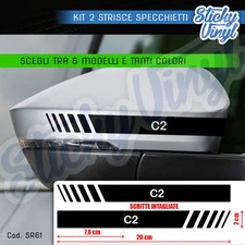 Adesivi Strisce specchietti Citroen C2 Sticker Decal Tuning