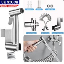Handheld Toilet Bidet Sprayer Set Hose Bathroom Spray Gun  Stainless Steel UK⭐#