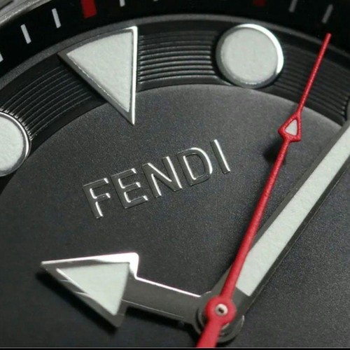 FENDI F108100101 NAUTICO SS Silver Black Dial Quartz Men's Watch Analog vintage - Picture 5 of 24