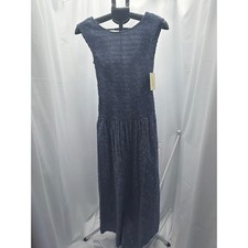 Universal Thread Blue Floral Smocked Bodice Maxi Dress Sleeveless Small NWT