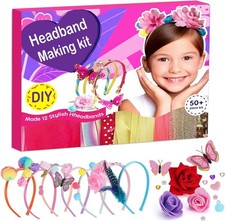 Headband Making Kit for Girls, DIY Hair Accessories Craft Set Small, colorful