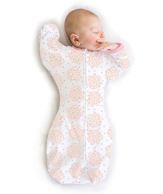 SwaddleDesigns Transitional Swaddle Sack, Small (6-14 Pound), Heavenly Floral 
