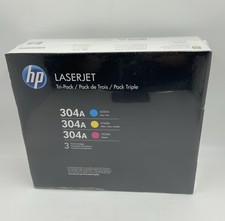 HP 304A Toner Cartridge Tri-Pack Cyan Yellow Magenta CC531A CC532A CC533A NEW