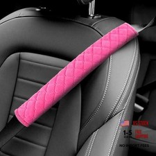 Car Seat Belt Pads Cover, 2PCS 15in Extra Length Seat 2pcs-15.5 inches Pink
