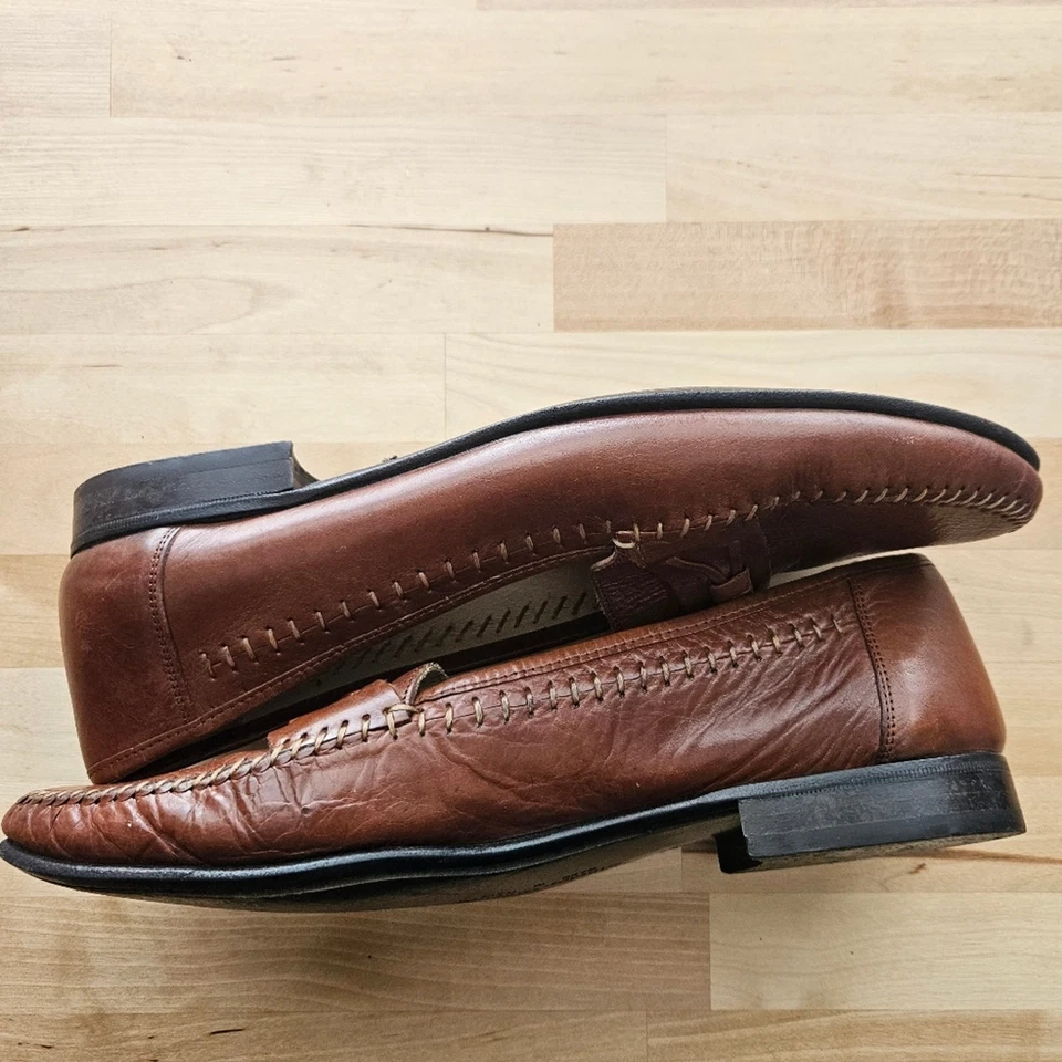 Mocassim social Stanley Blacker feito na Itália masculino 11 M couro - Imagem 4 de 4