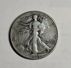 1943 P Silver Walking Liberty Half Dollar Coin 50 Cent Circulated VG Nice USA