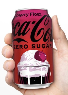 1 Single CAN Coca-Cola Zero Sugar Cherry Float Soda Pop 1 Cans 12 fl oz  Coke LE