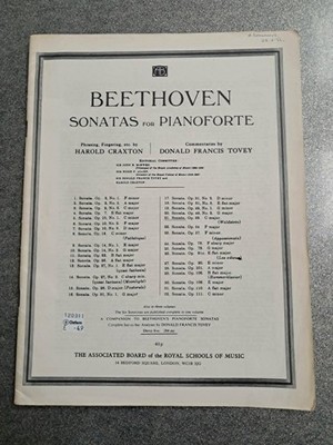 BEETHOVEN Piano Sonata op.58 Waldstein piano sheet music Klaviersonate ABRSM