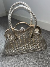 Borsa donna oro borchie diamantate nuova splendida elegante modello elegante