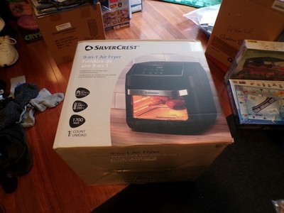 SILVER CREST 9-IN-1 AIR FRYER GRILL/FOOD DEHYDRATOR 1700 WATT B/NEW SEALED FR SH