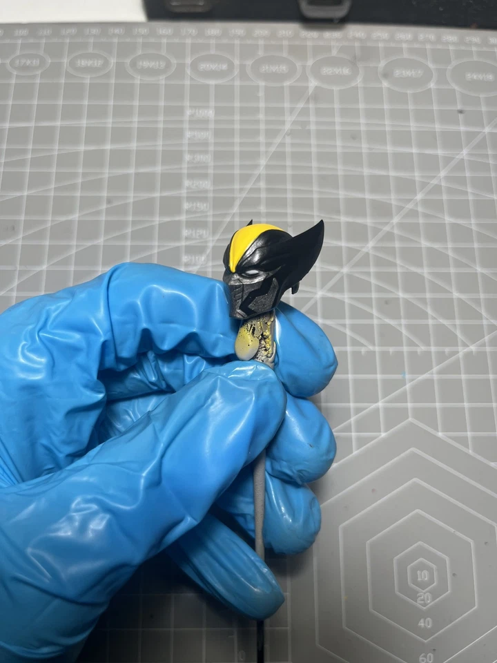 1/12彩绘终极金刚狼面具头部模型适合6英寸可动人偶 — 第 3/4 张图片