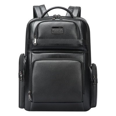 BOPai Genuine Leather Laptop Backpack Men for 15.6 inch Business Smart Profes...