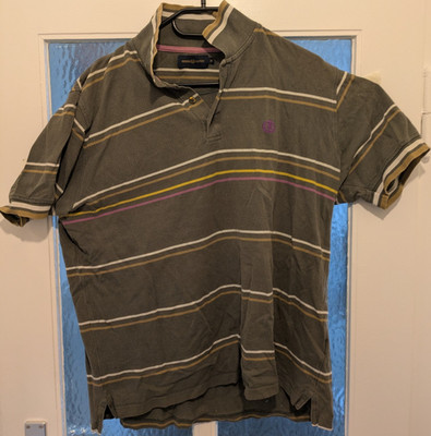 Henri Lloyd Herren Polo olivgrün M gestreift Kurzarm Kragen Logo