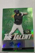 2020 Leaf Valiant - The Talent Drew Romo #TT-DR1 Green Prismatic 11/99 (AU, RC)