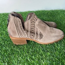 Vince Camuto Prasata Suede Laser Cut Ankle Booties