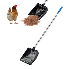 Chicken Poop Scooper,Big Sifting Shovel for Farm and Large, BLACK