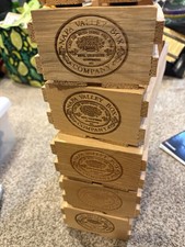 5 Napa Valley 12 Cassette Tape Crate Vtg Storage Box Wooden Excellent