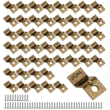 50 Pack Table Top Fasteners Z Clips With Screws Heavy Duty Bronze Connector