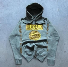 Rare Glogang Chief Keef Bape Supreme Style Graphic Grey Hoodie Sweatshirt M