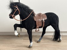 90er Jahre Fliska Pferd mit Sattel Barbie Vintage Samt Western Sattel