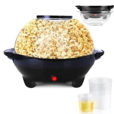 6 Quart Popcorn Machine, Stir Crazy Popcorn Popper Machine, Hot Oil Popcorn M...