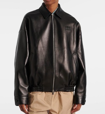 Miu Miu Plongé nappa leather jacket | eBay