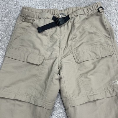 North Face Convertible Pants Mens Large Khaki Beige Cargo Shorts