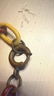 vintage 1930 colorful bamboo bakelite chain bamboo painted wood bib 19 in long — photo 3