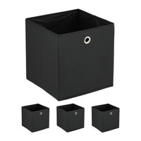 Aufbewahrungsbox Faltbox Ordnungsbox Regalbox 4 StüCk Schwarz 4Er Set Stoffkiste