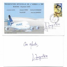 AVIATION PRESENTATION DE L'AIRBUS A380 BLAGNAC 2005 SIGNATURES DE ZAPATERO