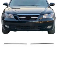 KüHlergrill Leisten Grillleisten FüR Hyundai Sonata 5 2005-10 Edelstahl Chrom 2X