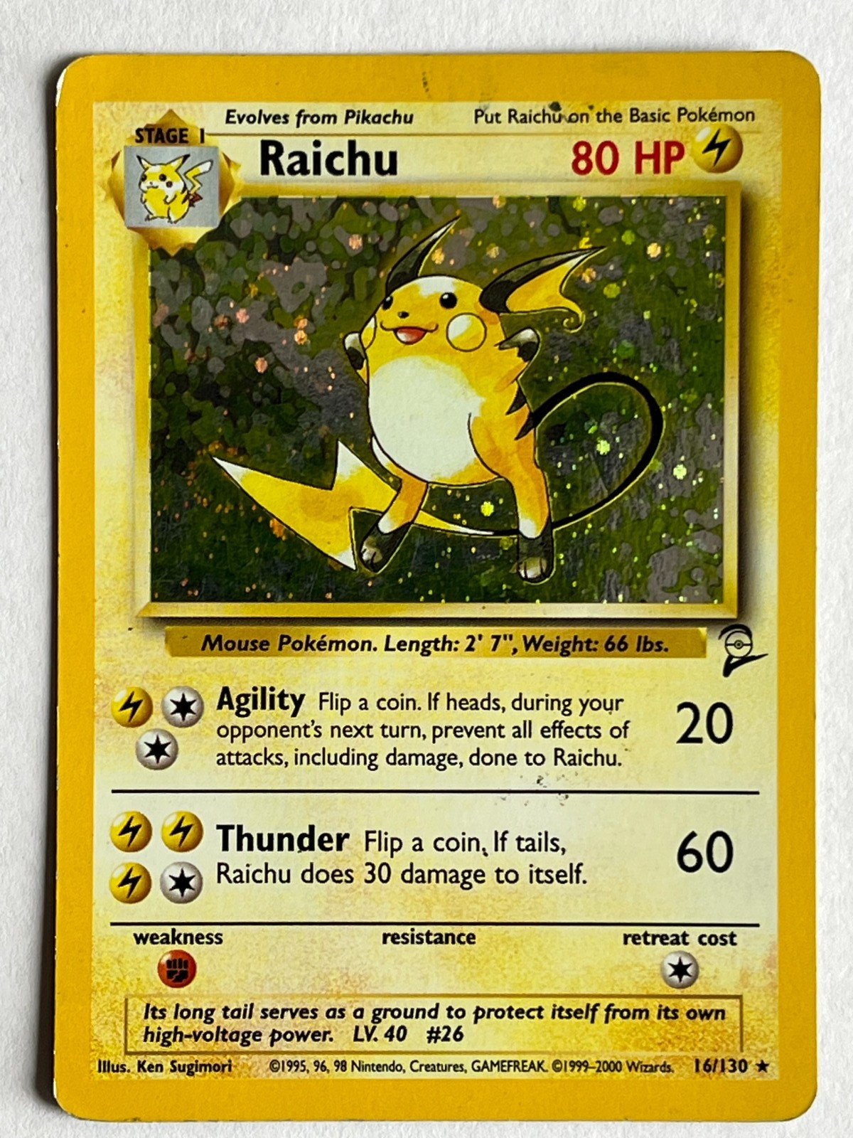 Raichu 014/102 Base Set Holo