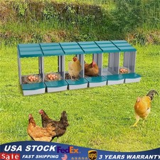 6 Hole Chicken Nesting Box Hen Laying Boxes Nesting Box for Laying Egg Green