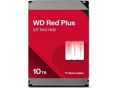 WD Red Plus 10TB NAS Hard Disk Drive - 7200 RPM Class SATA 6Gb/s, CMR