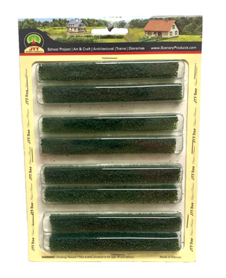 HO Scale JTT Miniature Tree 95515 Green Hedges (8) pcs