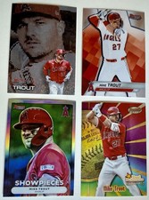 Mike Trout 2025 Bowman's Best Performance Showpieces Refractor Pixel Portraits