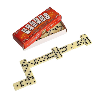 Dominospiel 28 Dominosteine Domino Spiel in der Box 14,5x4,7x3,4 cm Игра Домино