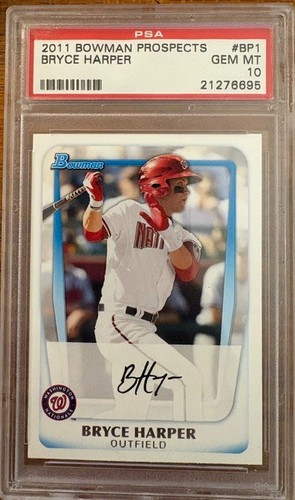 2011 Bowman Prospects Bryce Harper - Washington Nationals PSA 10 GEM MT