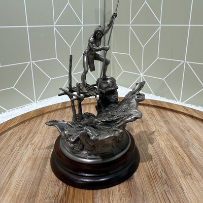 Yakima Salmon Fisherman Limited Edition Fine Pewter Figurine #387/2500